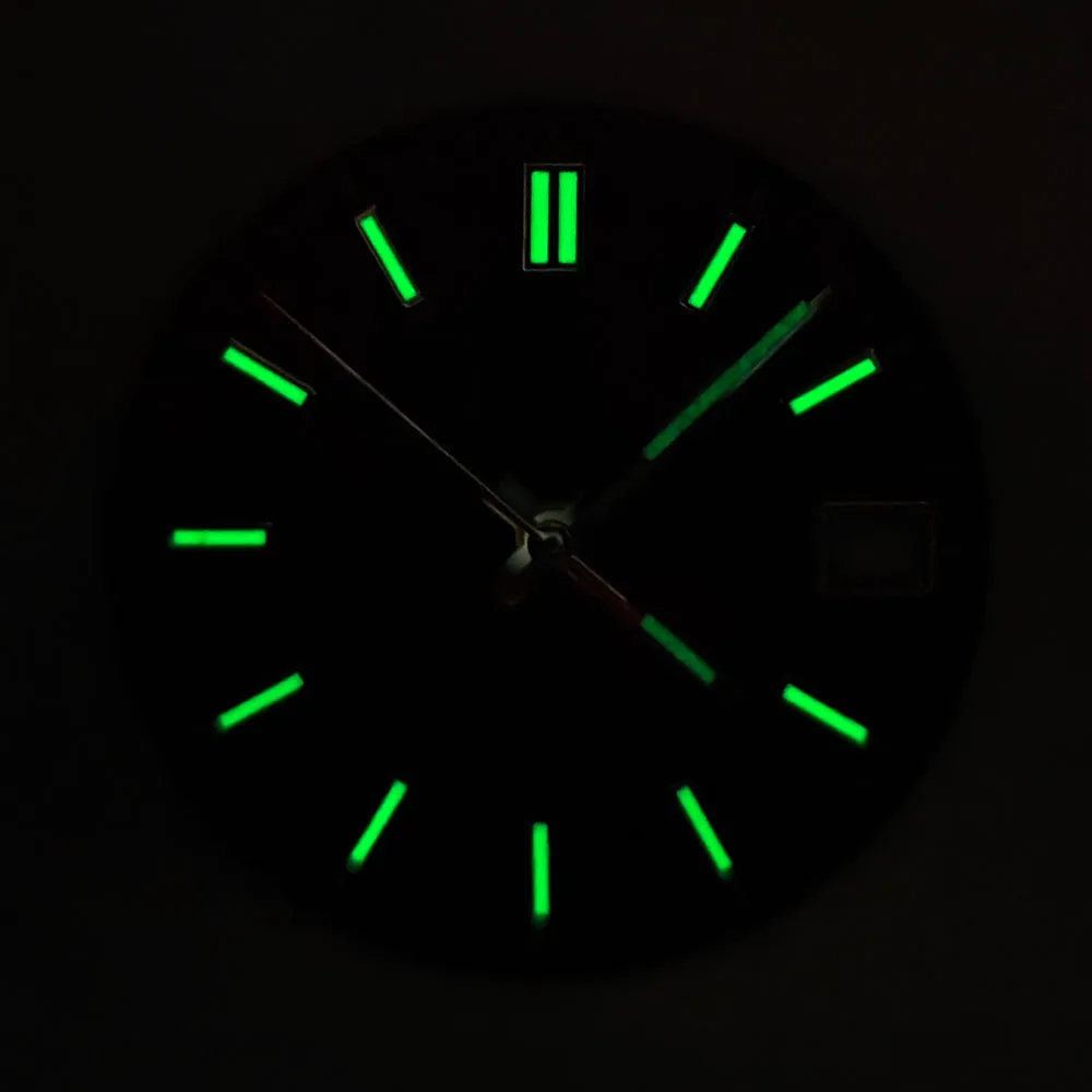 28.5mm watch dial green Luminous index NH35 dial NH35 hands suitable for NH35nh36 movement case repair watch accessories