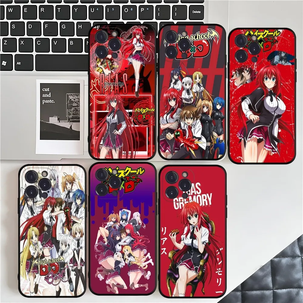 H-High S-School DxD Rias Gremory Phone Case For IPhone 16 15 14 11 12 13 Mini Pro XS Max Cover 6 7 8 Plus X Funda Shell