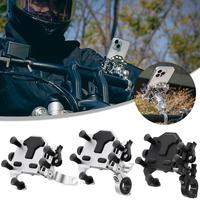 Universal Motorcycle Phone Stand Shock-absorbing Gps 360° Adjustable Rotary Holder Phone Navigation Bracket H2d1
