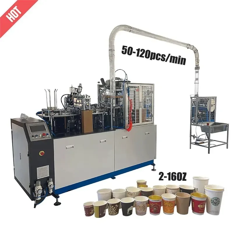 【Brandneu】Hochgeschwindigkeits-Einweg-Pappbecher-Herstellungsmaschine 16oz, günstiger Preis in Pakistan, vollautomatisch
