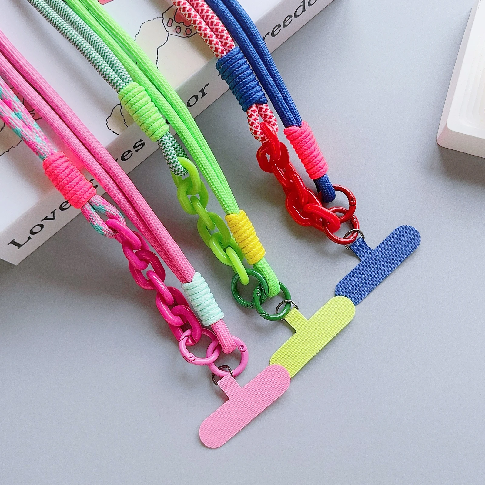 New Fashion Trend Diagonal Long Rope Mobile Phone Universal Lanyard Shoulder Strap Lanyard Neck Multi-Functional Anti-Loss Rope