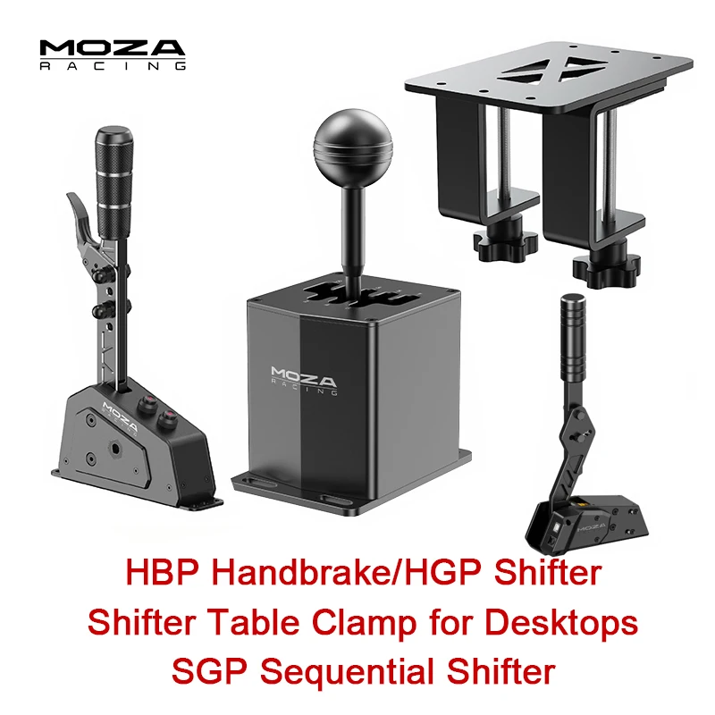 Moza Racing SGP Sequential Shifter / HGP Shifter /  HBP Handbrake / Shifter Table Clamp for Desktops up to 60mm thick