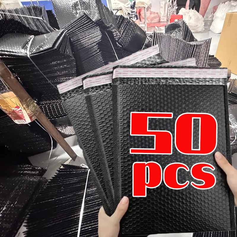

5/50pcs Black Bubble Mailers Envelopes Bags Self Sealed Waterproof Packing Bag Padded Shipping Envelope Pouch Business Supplies