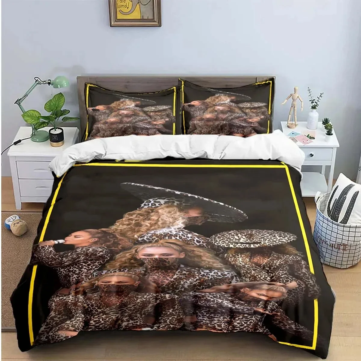 Pop Female Singer B-Beyonce Bedding Set Boys Girls Twin Queen King Size Duvet Cover Pillowcase Bed boys Adult Home Textileextile