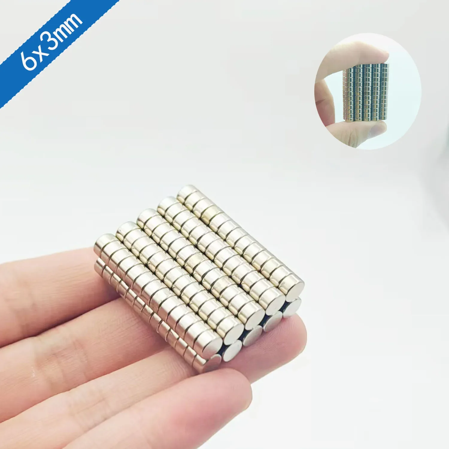 

20-200 Pcs 6x3mm Neodymium Magnet 6mm X 3mm N38 NdFeB Round Super Powerful Strong Permanent Magnetic Imanes Disc Strong Magnet