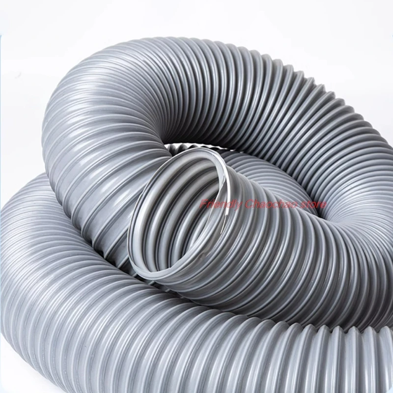 PVC Grey Steel Wire Corrugated Pipe Anti-static Vacuum Suction Engraving Machine Hose Ventilation Tube Inner Diameter 30-100mm