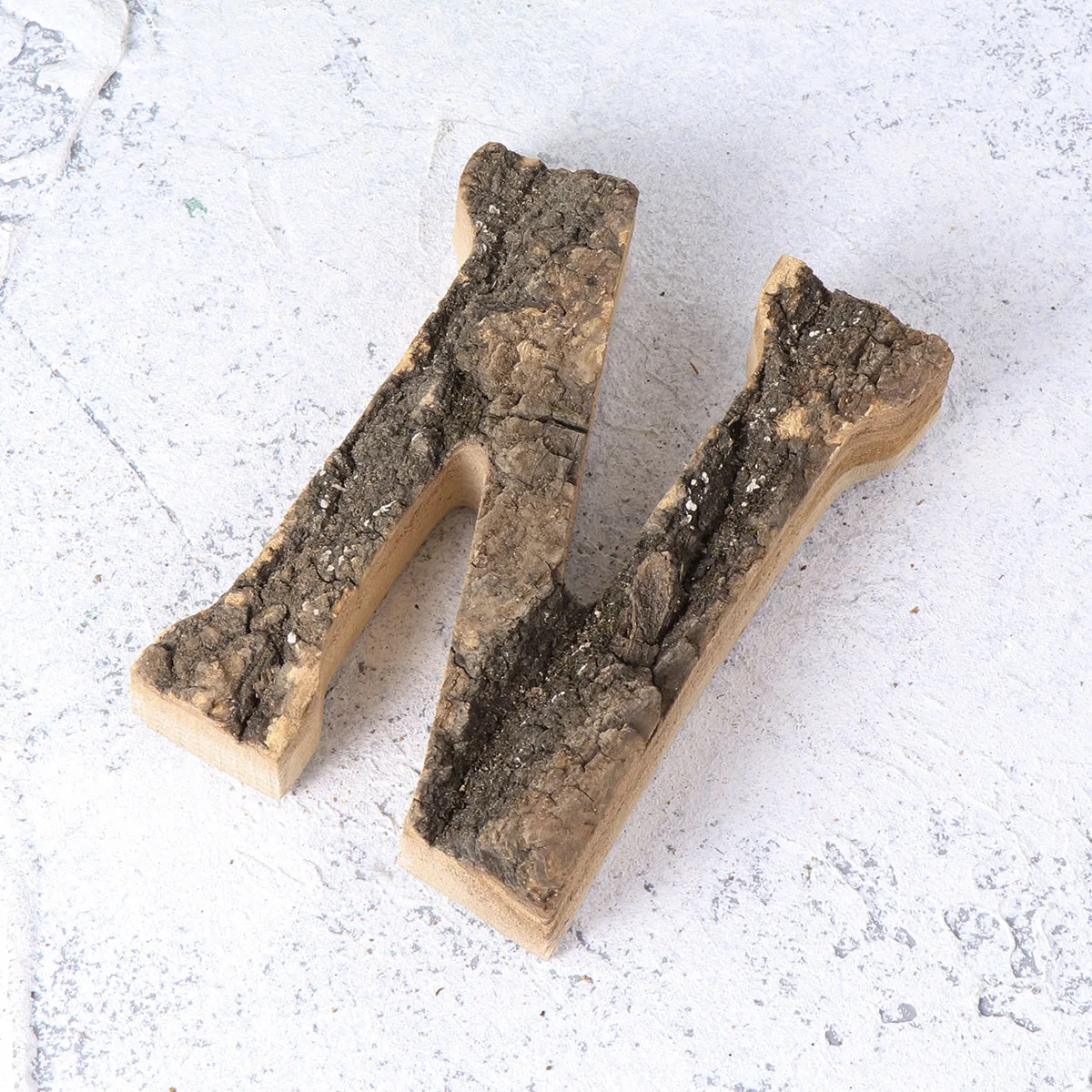 1 قطعة نمط لحاء شجرة الإنجليزية رسالة زخرفة خشبية خمر المنزل عباءة كونترتوب زخرفة شجرة النباح حلية #6