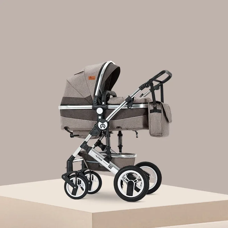 Baby Stroller High Landscape Shock Absorption Travel Stroller Newborn Baby Two-way Swivel Seat Lightweight Folding Stroller