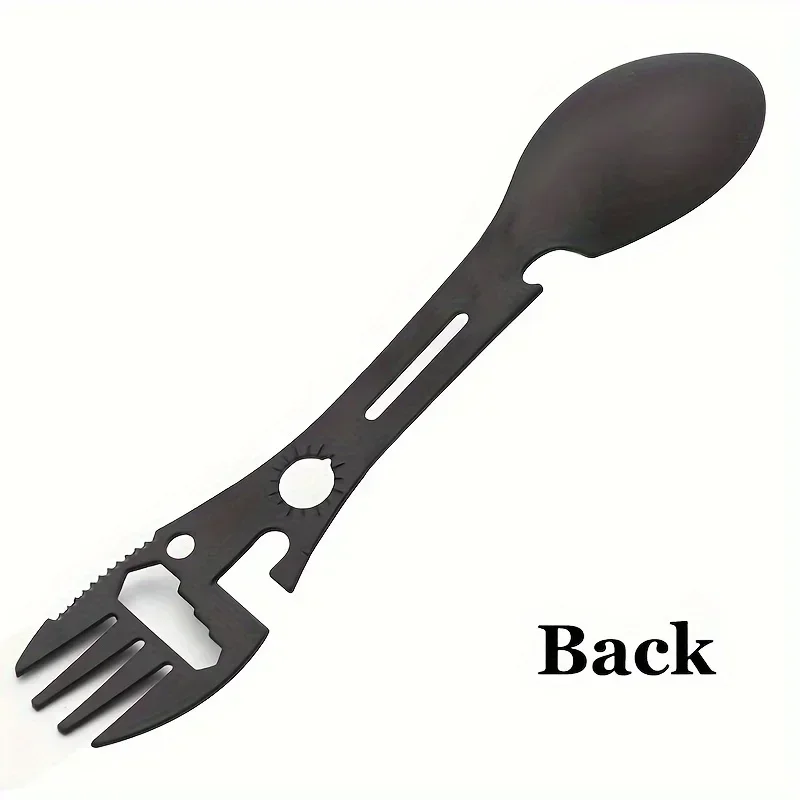 Multifunctional Whistle Knife Outdoor Camping Survival Spork Kitchen Multifunctional Wrench Bottle Opener Spoon