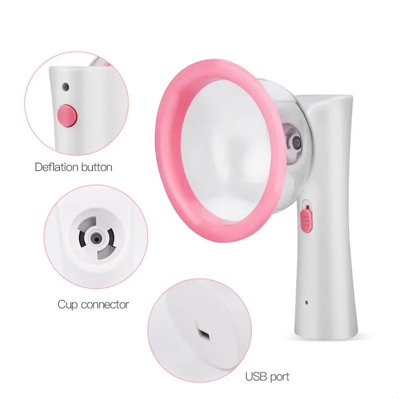 Home Electric Chest Massage Instrument Enlargement Vacuum Pump Improves Chest Sagging Double Suction Cup Breast Growth
