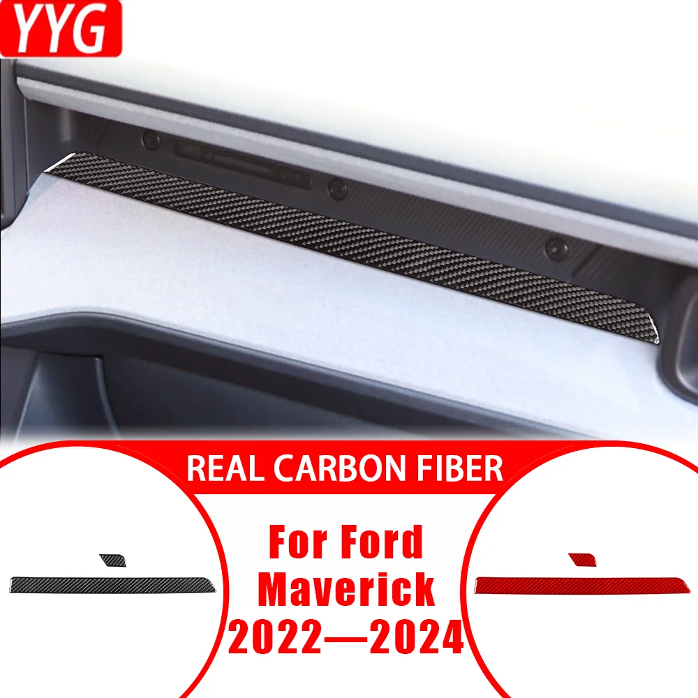 For Ford Maverick 2022—2024 Carbon Fiber Center Console Strip Decals Car Interior Accessories Cover Trim Sticker Modification