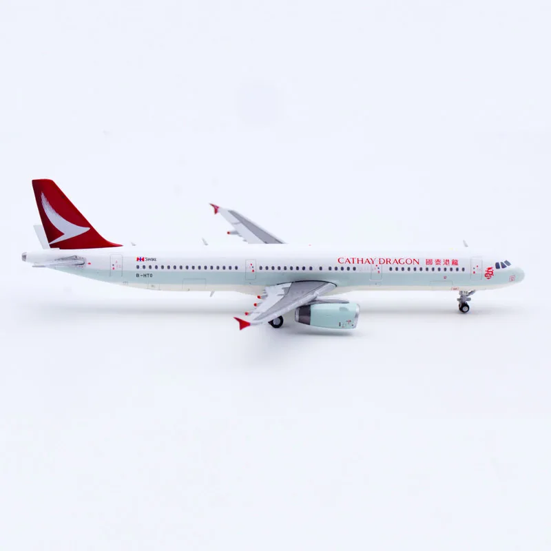 BBOX4008 Alloy Collectible Plane Gift JC Wings 1:400 Cathay Dragon Airbus A321 Diecast Aircraft JET Model B-HTG ze stojakiem