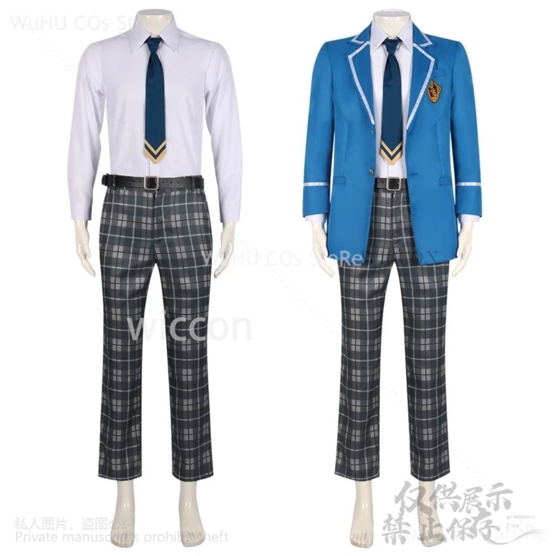 Game Ensemble Stars Cosplay Knights Fine DK School Uniform Coat Pants 3 Colors Tie For Man Halloween Christmas