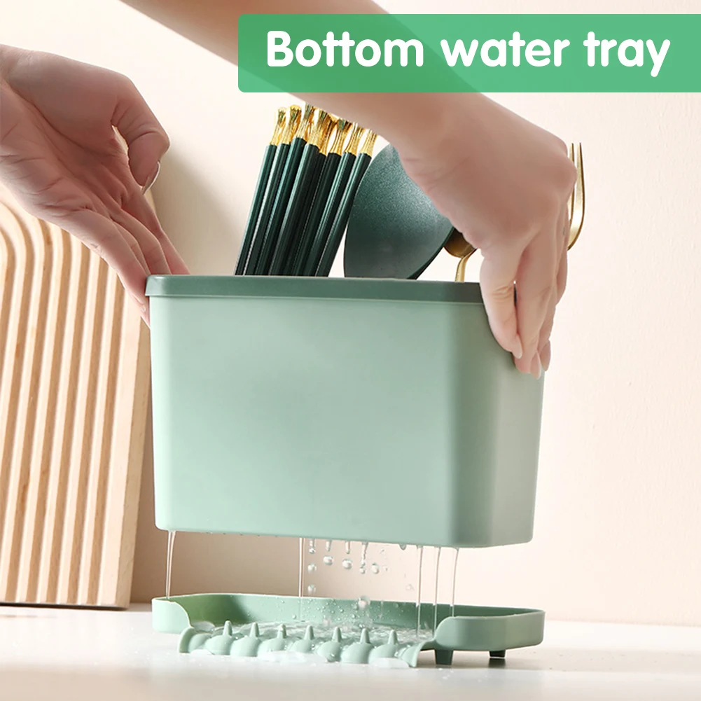 Multifunctional Chopsticks Draining Rack Kitchen Utensil Holder Cutlery Storage