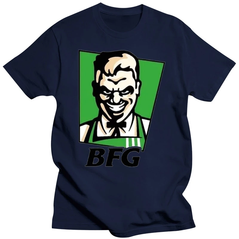 Bfg Retro Doomguy Chicken Fried Funny Logo Black T-Shirt S-6Xl Streetwear Funny Tee Shirt