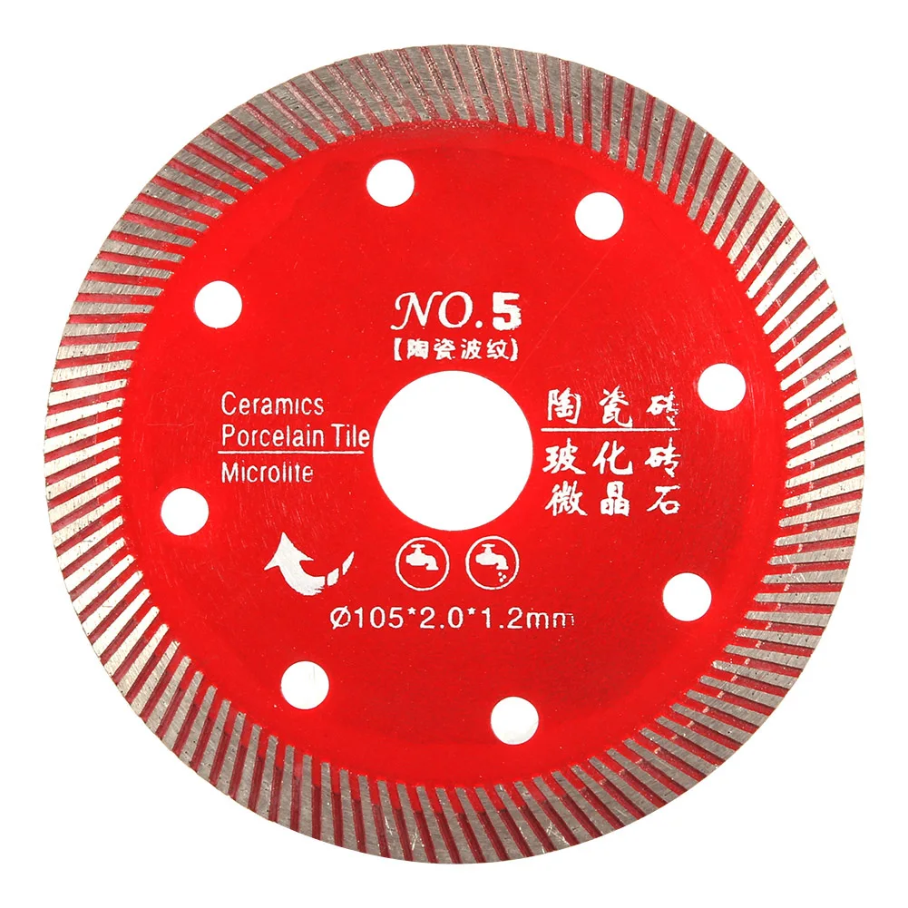 

Red Diamond Saw Blade For Cutting Concrete Granite Marble Tile Stone 105mm Diamond Turbo Blade Diamond Cutting wheel