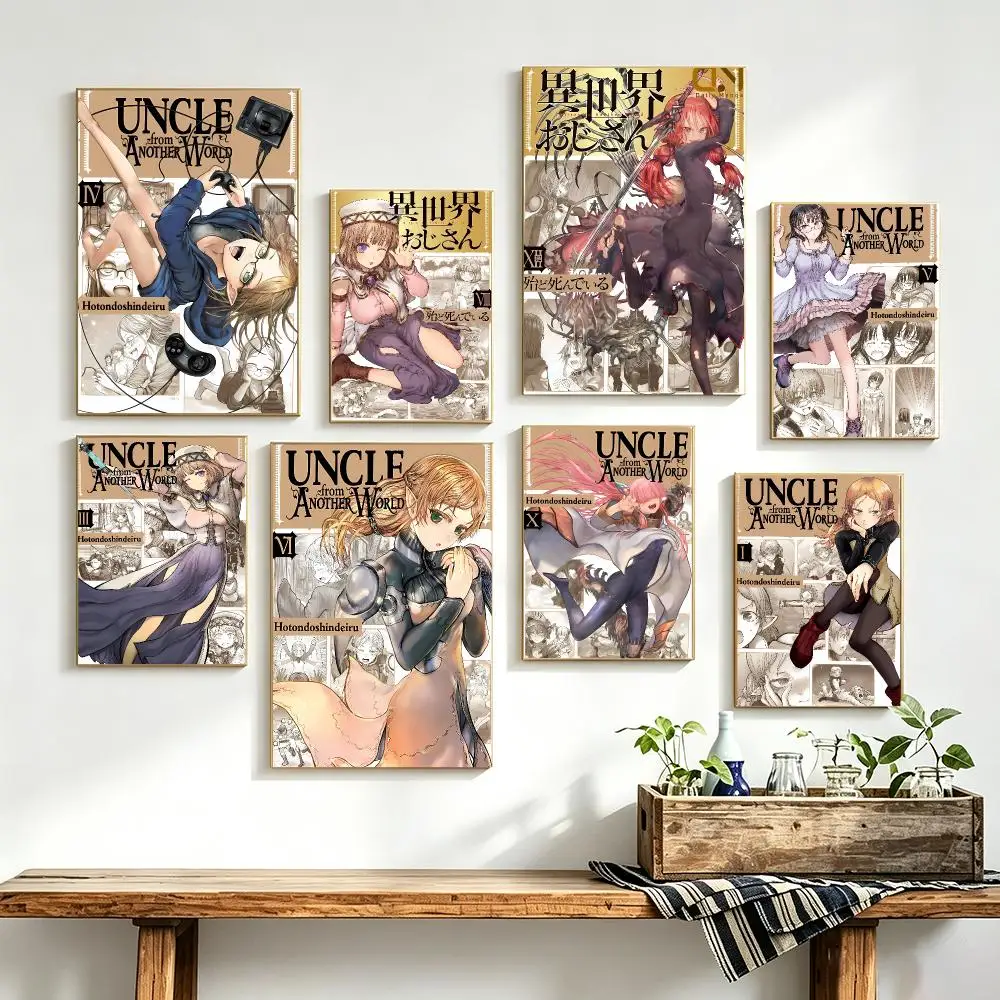 Isekai Comedy Anime U-Uncle from Another World Poster Wall Art Decal for Bedroom Study Decor Gifts