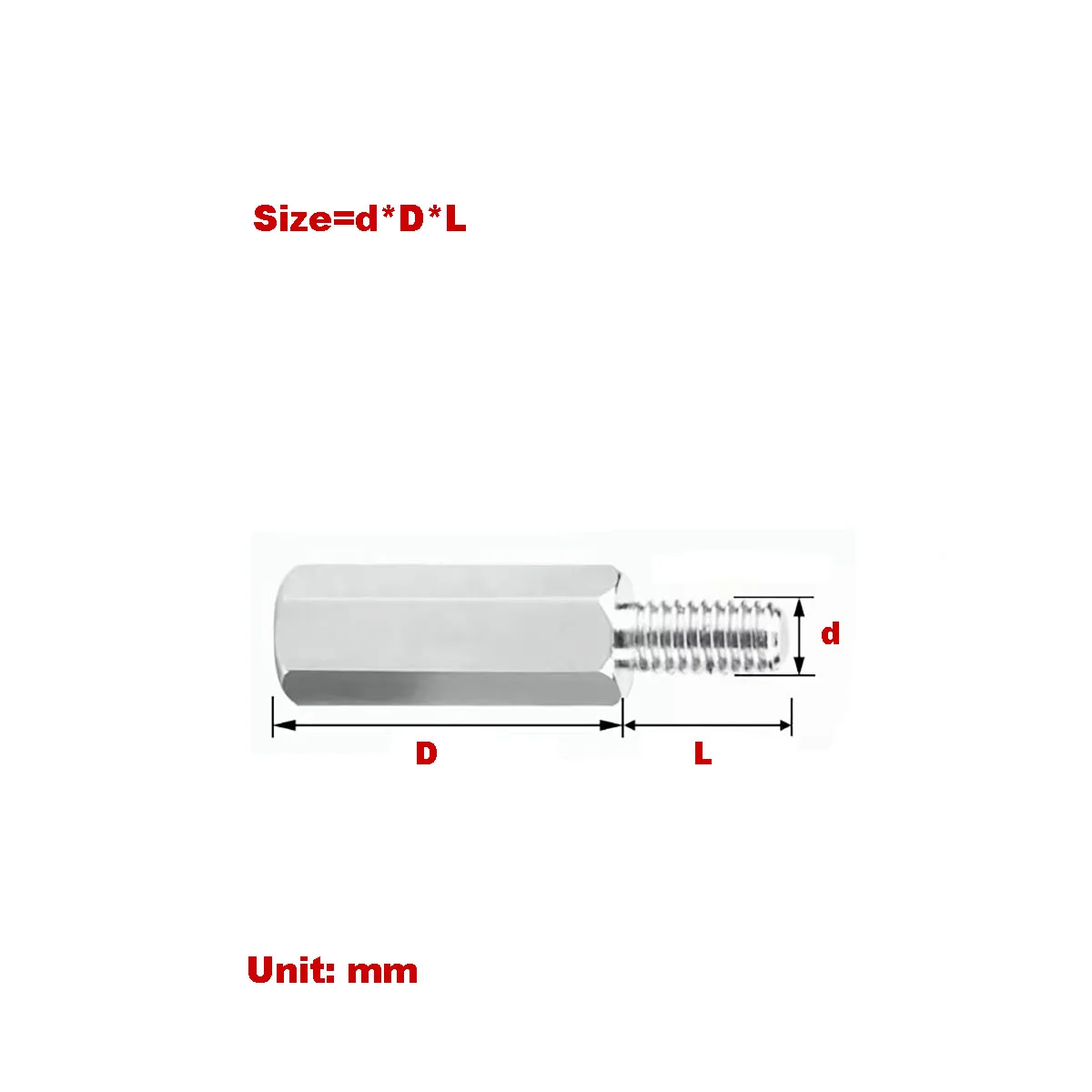 Stainless Steel Hexagonal Bolt Single Head Hexagonal Isolation Column / Chassis Motherboard Connection Column M3M4M5