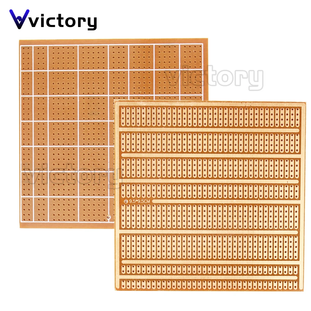 2PCS 9.5*9.5CM single sided bakelite (2-3-4-5 connecting holes) 1.5 thick 2.54 spacing universal board PCB