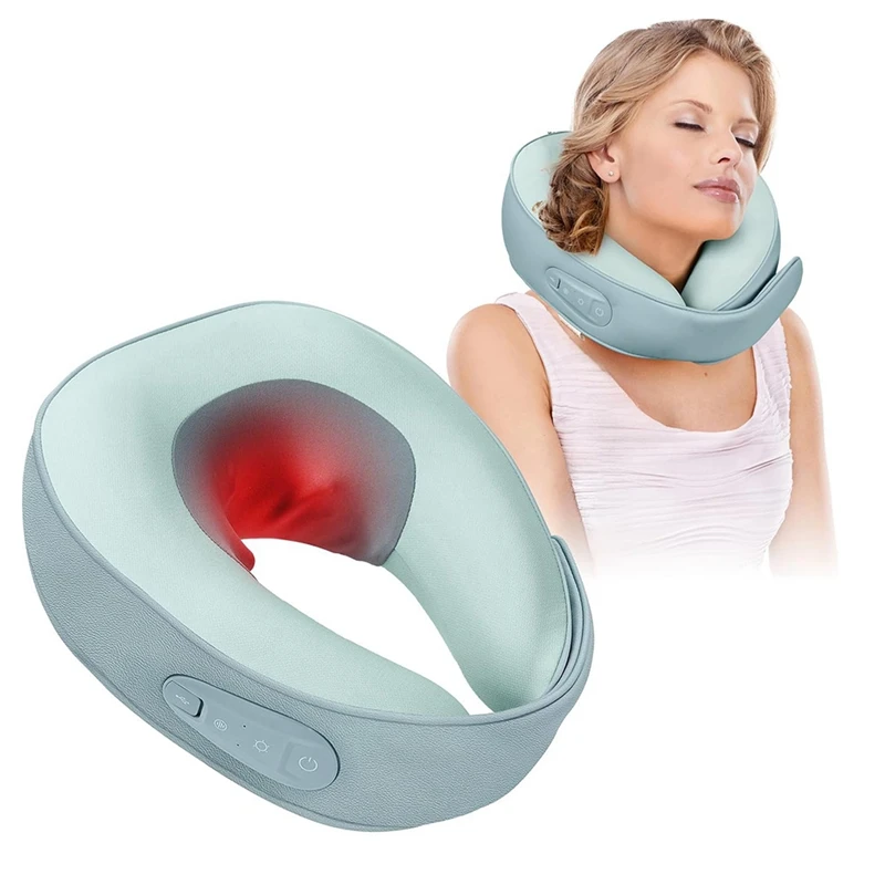 Neck Deep Tissue Pain Relief Massager, Shiatsu Neck Massager with Heat, Rechargeable 3D Kneading Massager-A51M