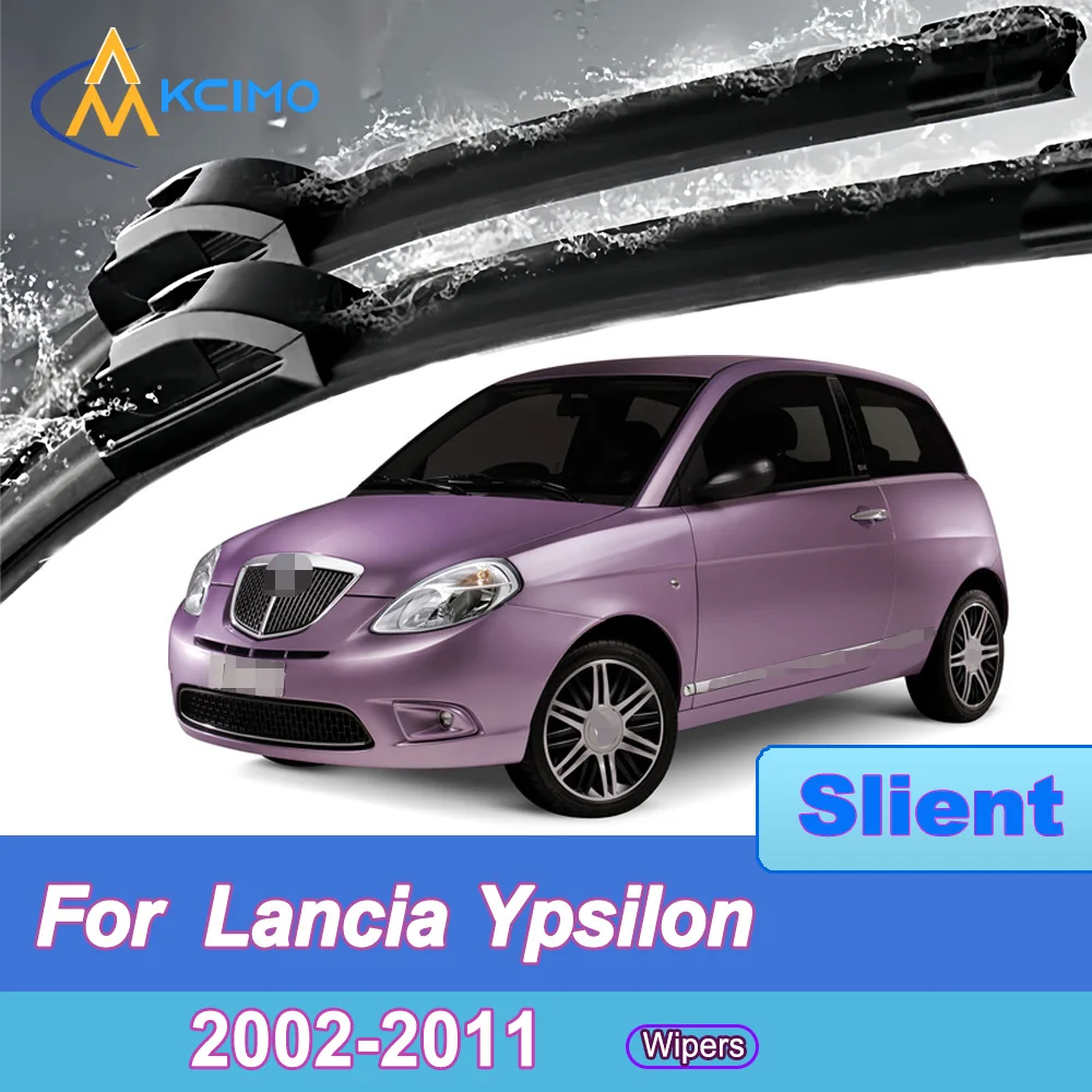

For Lancia Ypsilon 843 2002-2011 Front Windshield Wiper Blades 2pcs Slient Rain Windscreen Window Accessories