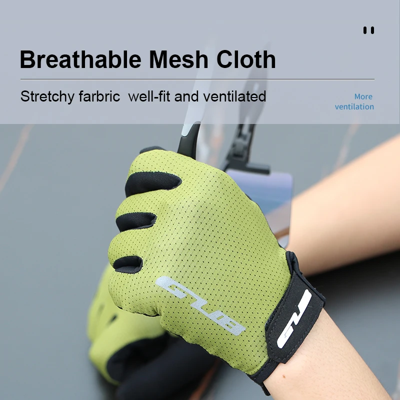 GUB Spring Summer Autumn Cycling Gloves Breathable Mesh Fabric Shockproof Cushioning Touch Screen Women Men Road Bike Gloves