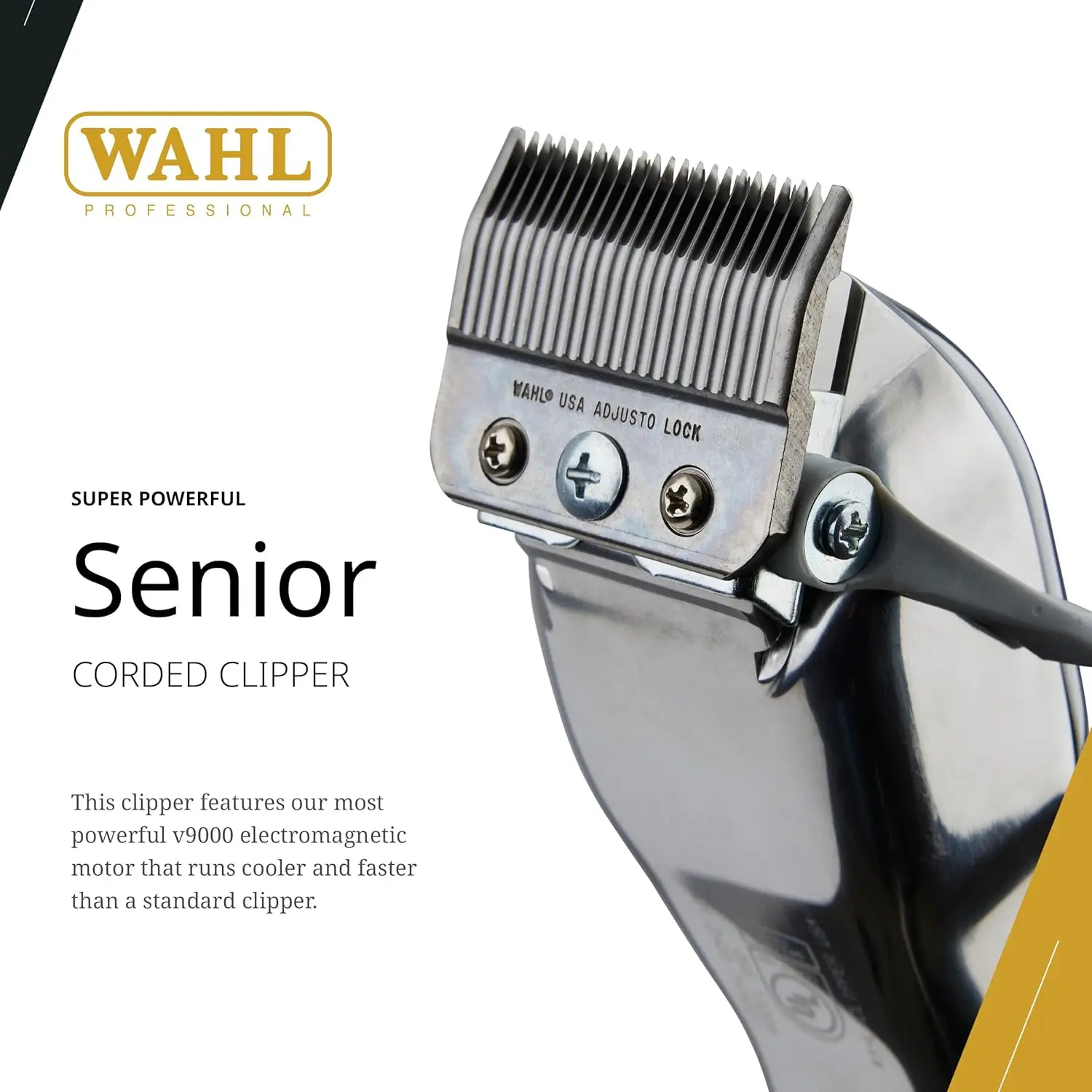 Professional Senior Clipper for Heavy Duty Cutting, Tapering, Fading and Blending - The Original Electromagnetic Clipper with an