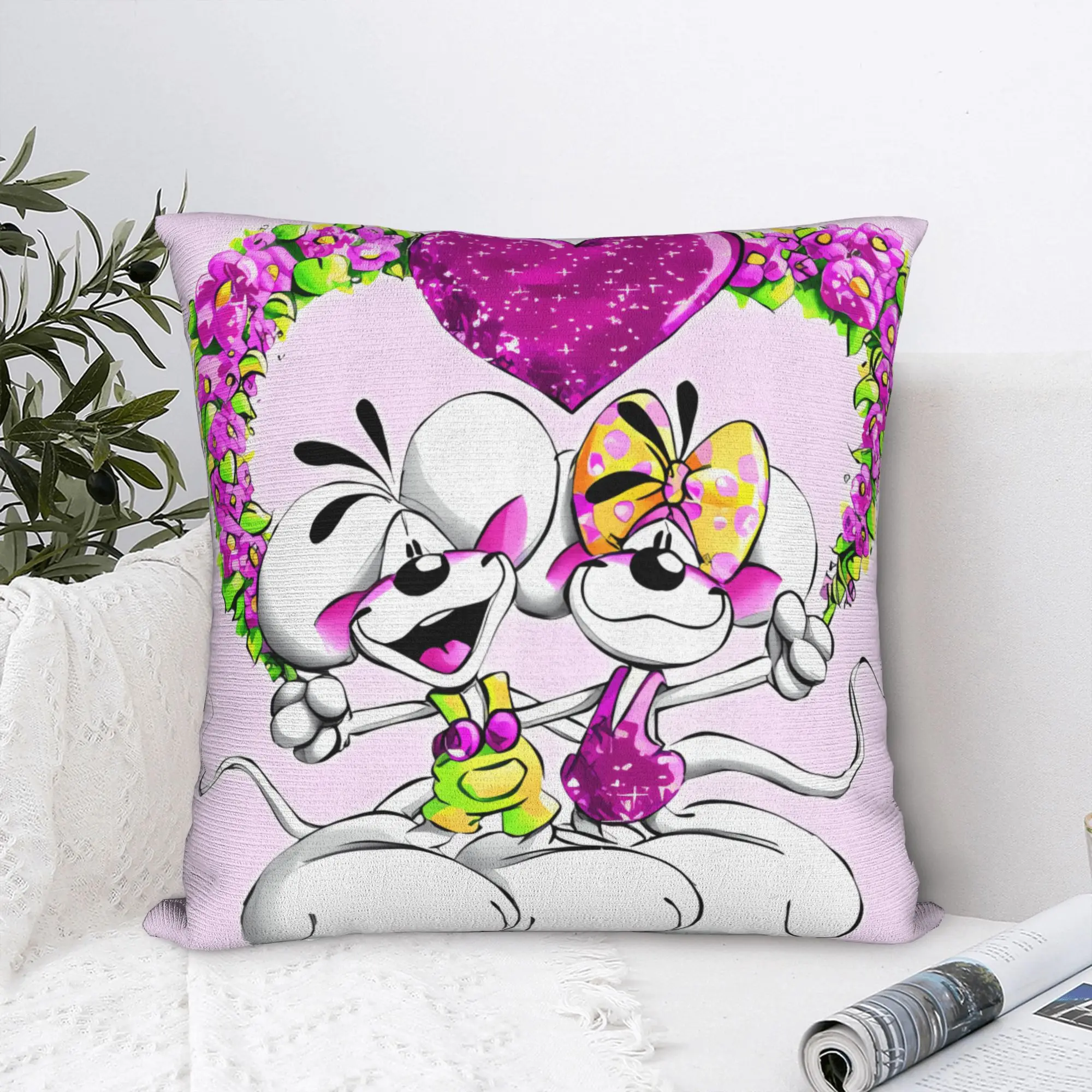 

Diddl Diddlina Fall in Love Pillow Case Cute Funny Pillow Cover Comfy Pillowcases For Wedding Party Home Decor