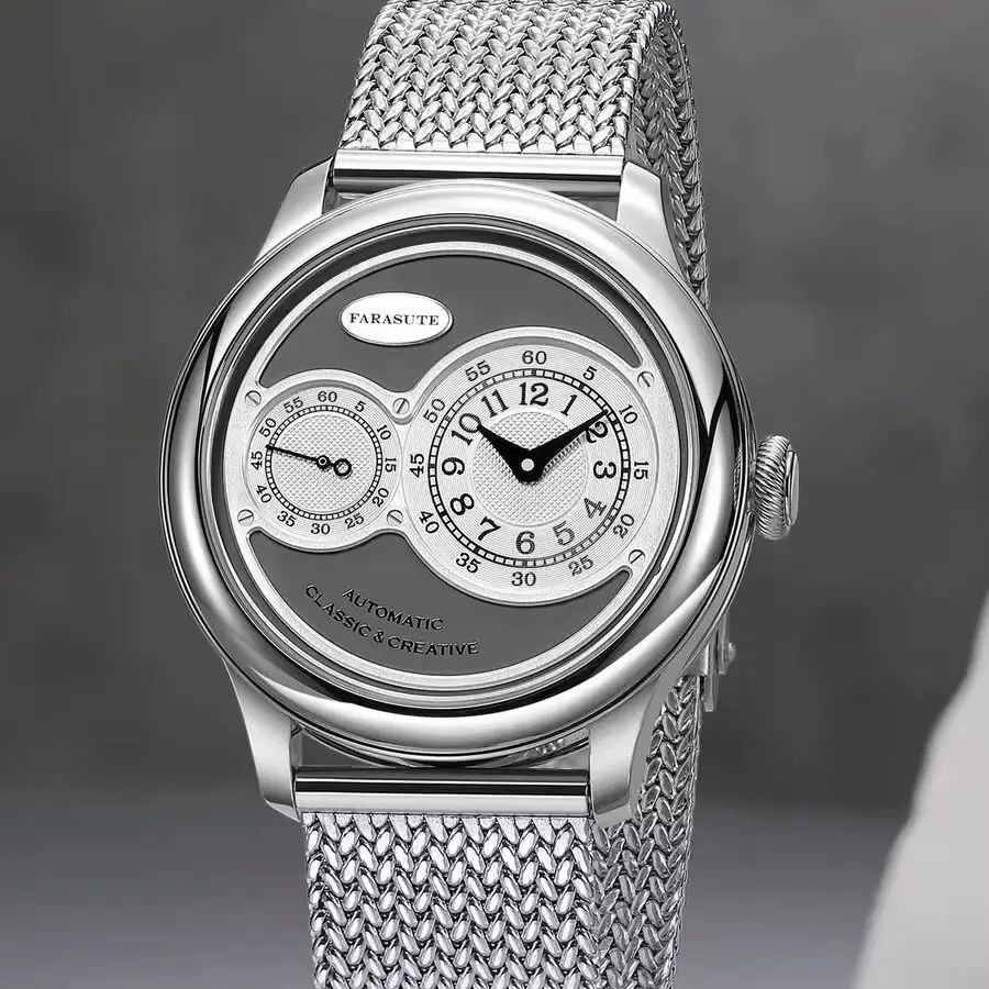 

FARASUTE Men Automatic Watch 40mm Mechanical Wristwatch Sapphire Mirror Enamel Dial Small Second Dial Hangzhou Mov