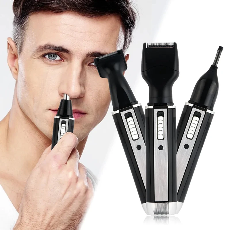 ماكينة تشذيب الأذن والأنف الكهربائية 3 في 1 للرجال ماكينة حلاقة لإزالة الشعر وتدوم آمنة