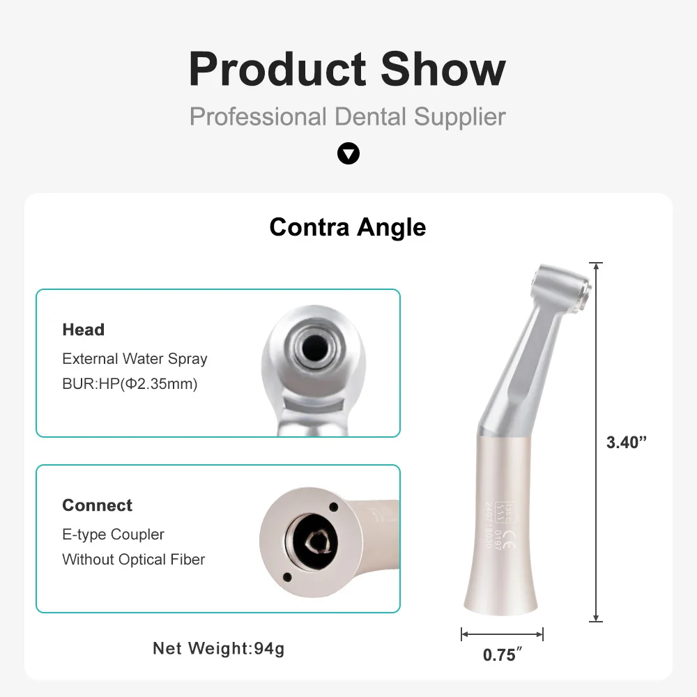 Dental FX Style Slow Speed Set Air Motor Push Button 1:1 Contra Angle Air Motor Denspay Supplier 2/4 Hole Straight Handpiece