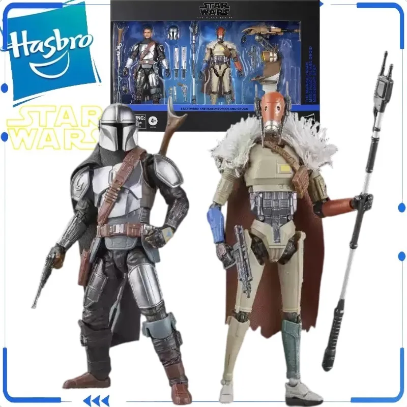 Genuine Hasbro Star Wars The Black Series The Mandalorian & Mercenary Guard Droid 6 Inch Action Figure Set Toy in Stock