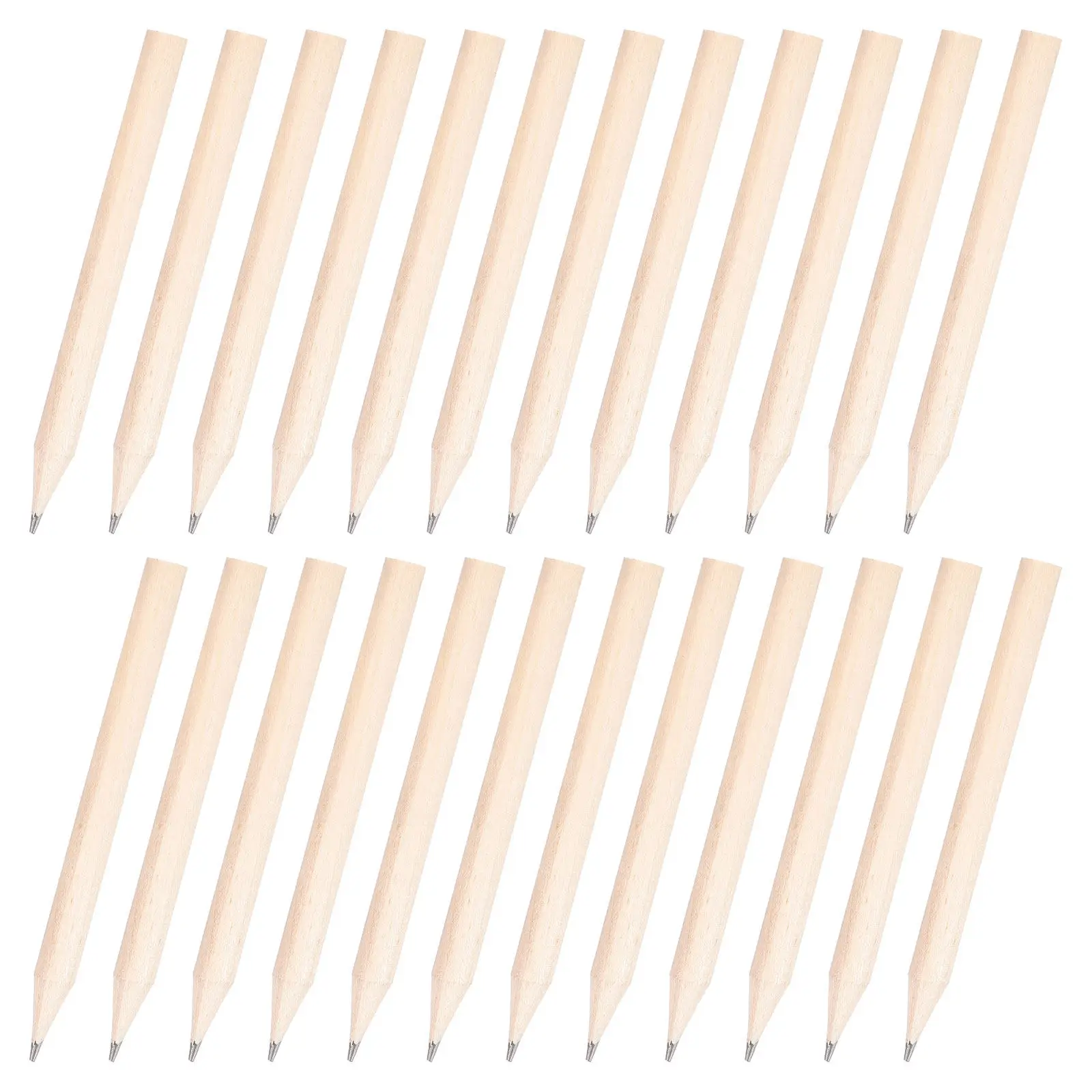 

200 Pcs Pencil Half Pencils Bulk Wooden Stylus Natural Office Mini Short Round Supplies Hb Drawing
