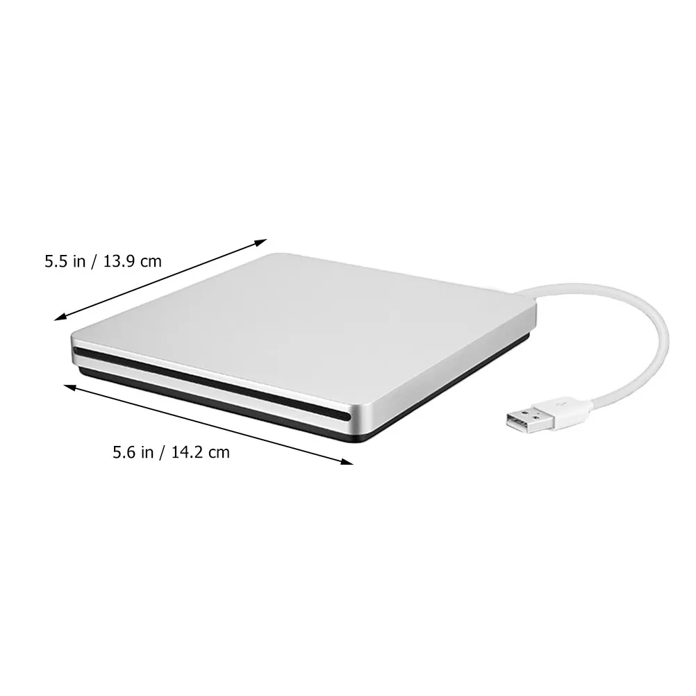 1Set Ultra Slim External Dvd Burner Drive USB 3.0 Plug and Play for Laptop Desktop Data Playback Dvd Writer