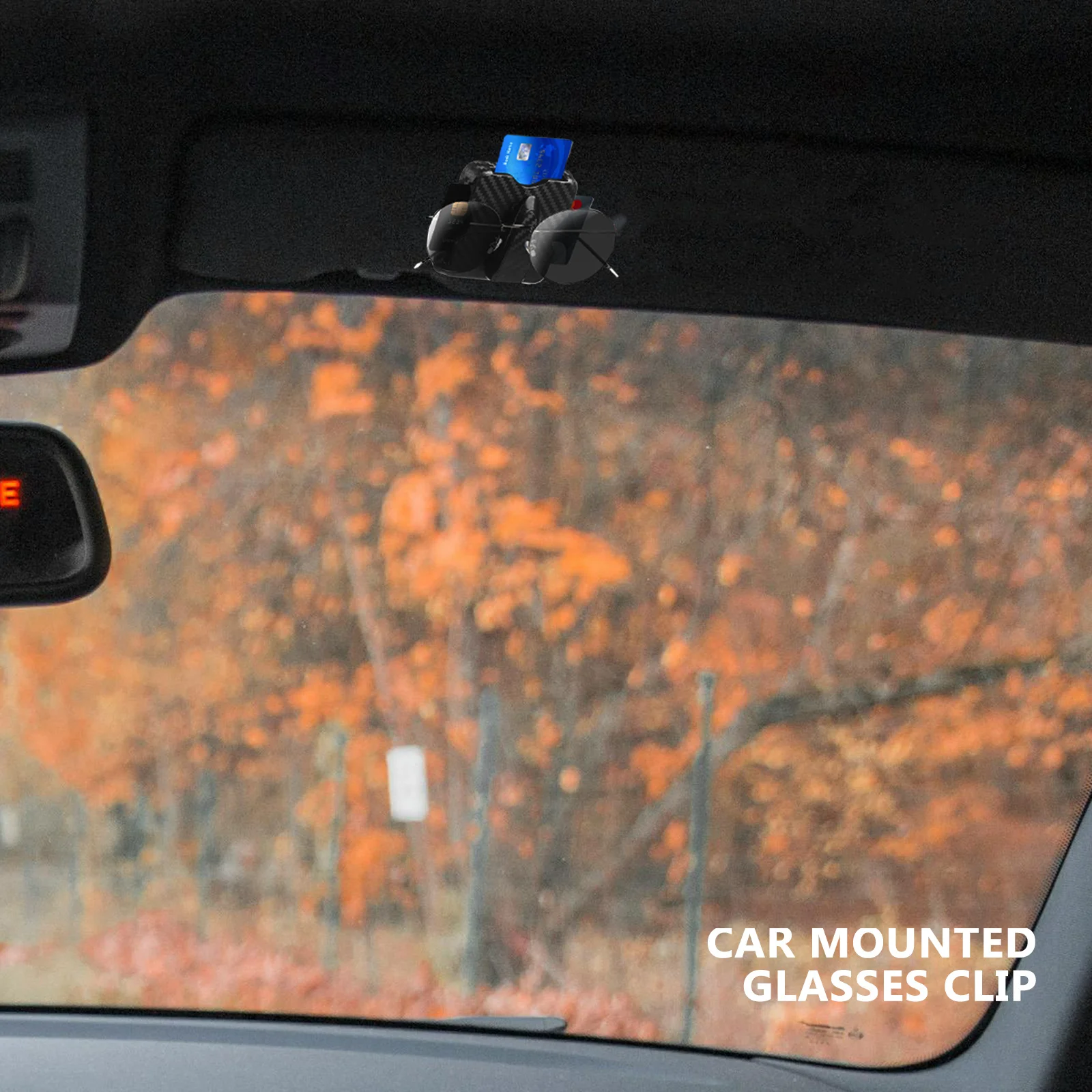 

Multifunctional Sunglasses Clip Eyeglasses Storage Organizer Ticket Glasses Durable Lightweight Compact Design For Interior