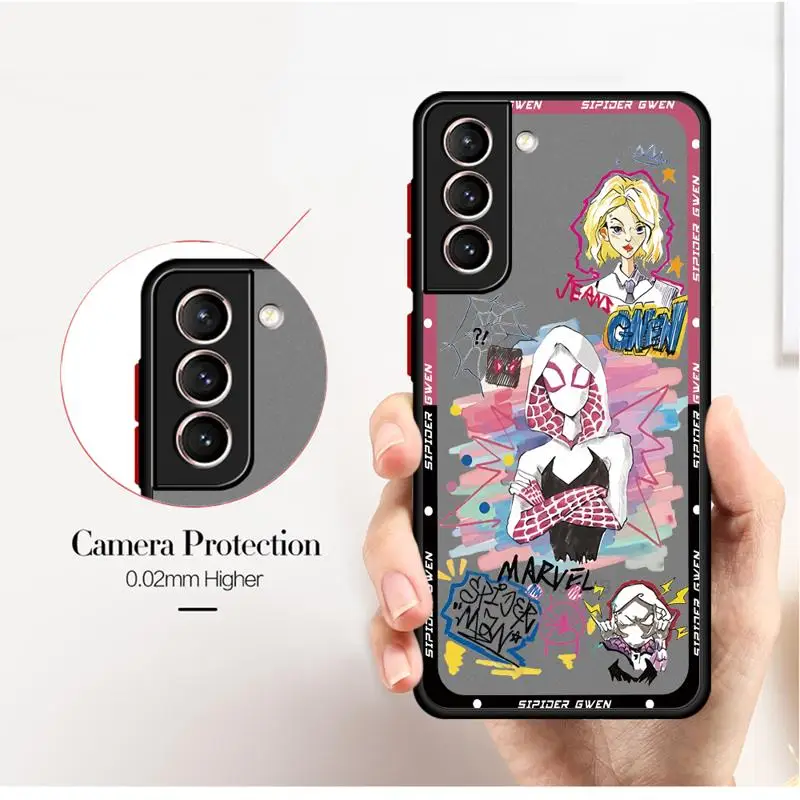 phone cases for Samsung Galaxy S23 Ultra case S20 9 S24 S21 FE Note20 S10 S22 10 Luxury Cover funda Marvel Spider Man Gwen Cool