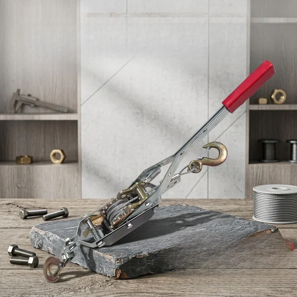 Heavy-Duty Wire Rope Ratchet Tensioner Heavy Duty Ratchet Power Puller Tool For Moving Boats For Power Line & Construction