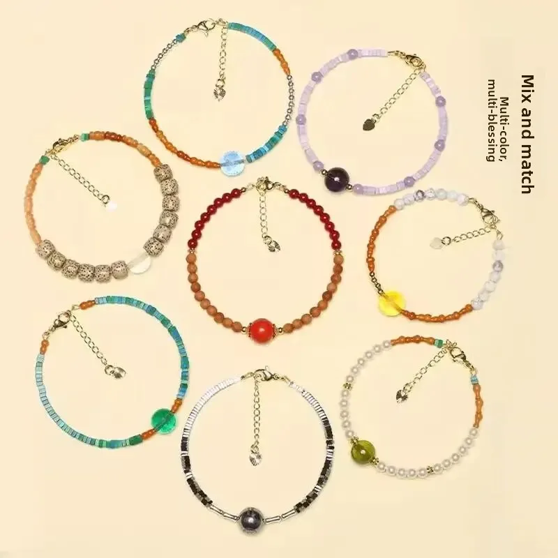 Benmingnian Temple Blessing Bracelet Manjusri Bodhisattva Academic Career Great Weed Fashion Luck HandString High-value Couple's