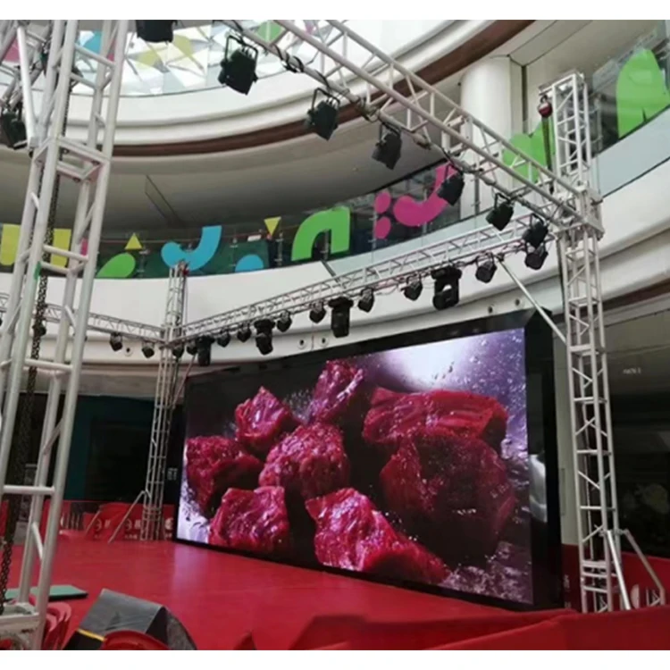 جودة عالية P3.84 شاشة LED بالألوان الكاملة خزانة تأجير داخلية/خارجية بحجم 576 × 576 مم #4