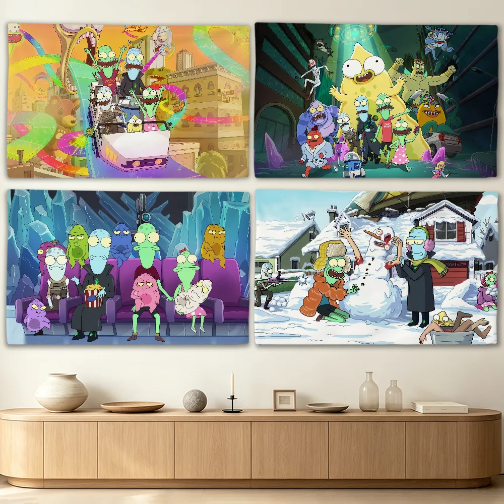 Cartoon Solar Opposites flag Advertising Banner for Camping Decoration Outdoor & Garage Wall Hanging Decorations