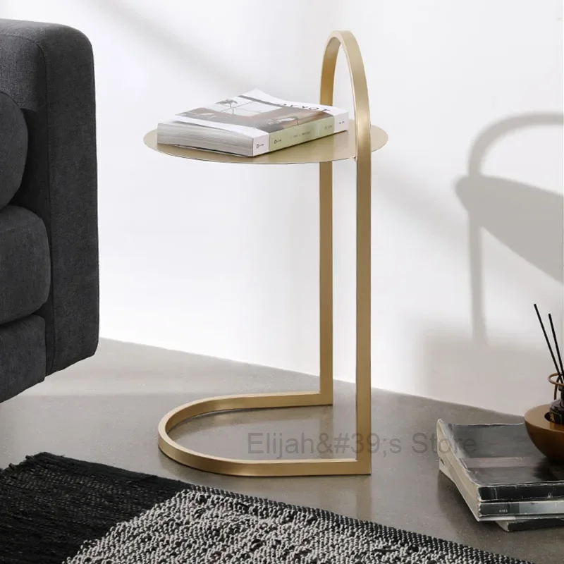 Modern Nordic Coffe Table Fashion Side Table Two Layers Coffee Table Metal Desk Home Furniture Modern Living Room Sofa Side