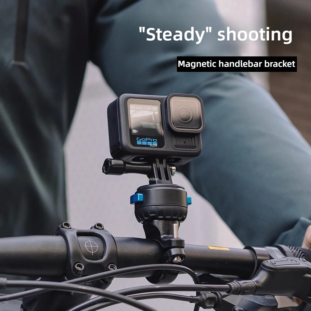 Magnetische Lenkerhalterung Schnellverschluss-Befestigungsclip für Action5pro/4/3 GoPro13/12 Fahrrad Motorrad Reiten Outdoor-Zubehör