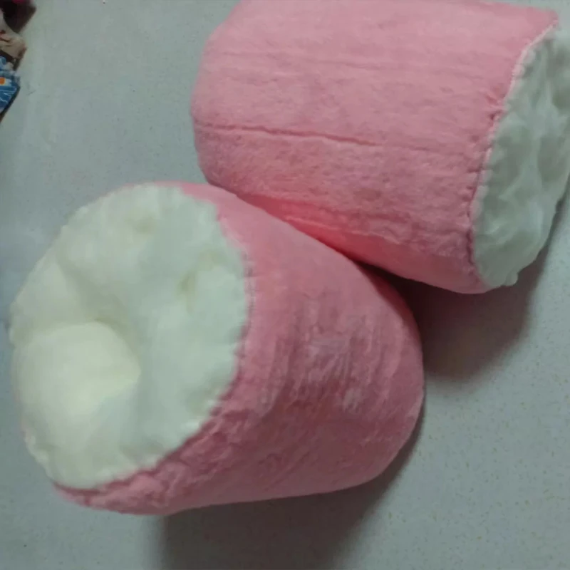 Extra large Rabbit Fur Fabric Man's Filled Cotton Puffy Tube Soft Fluffy Touch Male Pocket Handmake Sexy Underwear Sheath