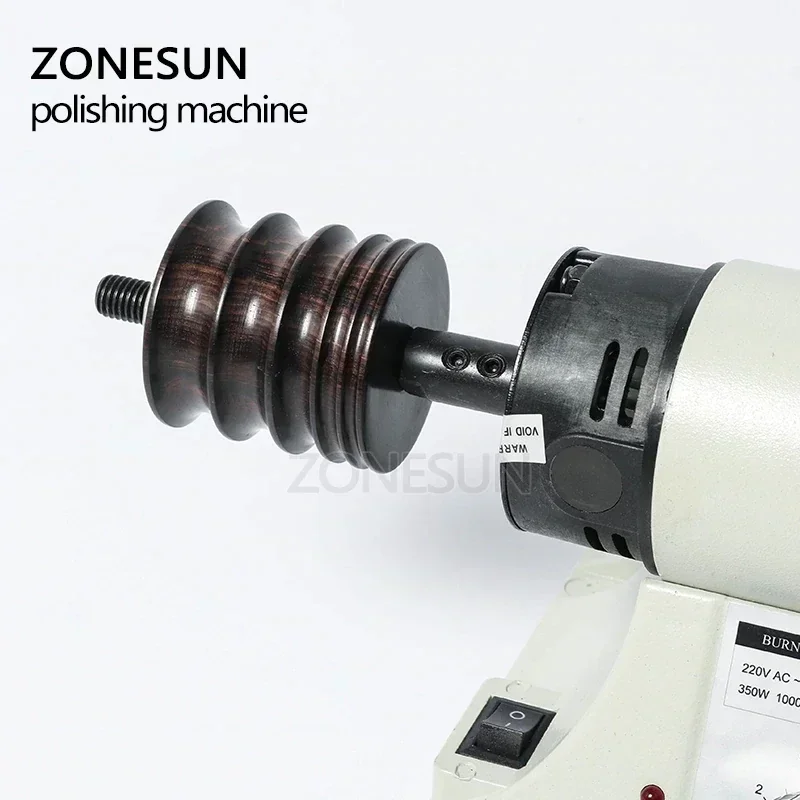 Zonesun máquina de polimento de couro curtido vegetal mini desktop borda de couro máquina moagem ferramenta polimento polidor lateral