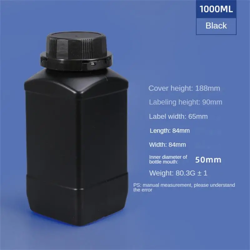 1pc Empty Plastic Bottles 250ML/500ML/1L Liquid Chemical Reagents HDPE Container Cosmetic Food Grade Pesticide Storage Bottles