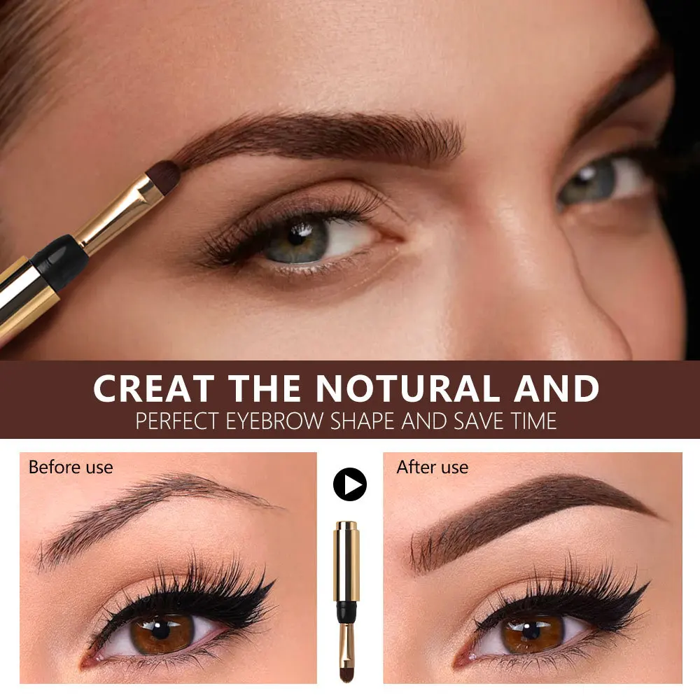 Wholesale No Logo Eyebrow Pomade Brow Mascara Natural Waterproof Long Lasting Creamy Texture Tinted Sculpted Brow Gel with Brush