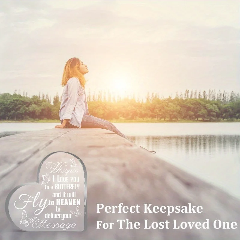 Мемориальное сердце «Бабочка Шепот» — подарок сочувствия с помощью фотографической утилиты для потери любимого ребенка