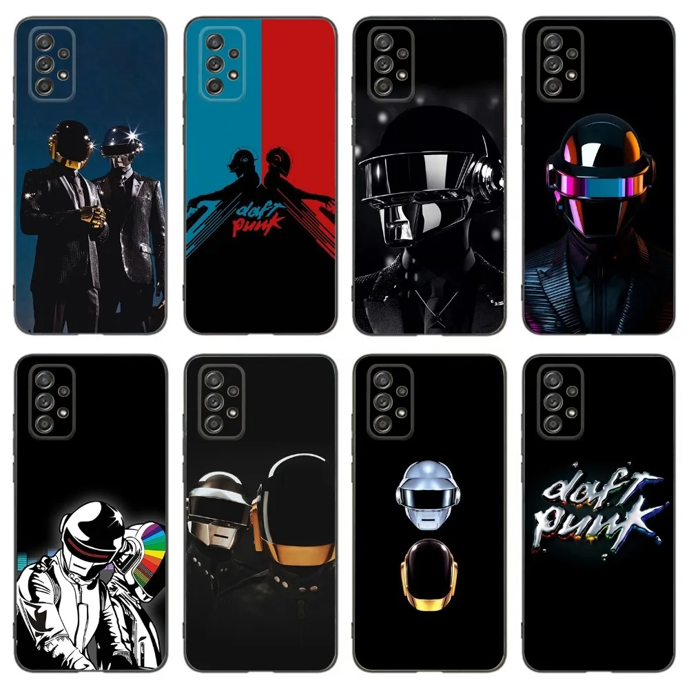 D-Daft Punk Band Phone Case For Samsung Galaxy A13,A21s,A22,A31,A32,A52,A53,A71,A80,A91 Soft Black Phone Cover