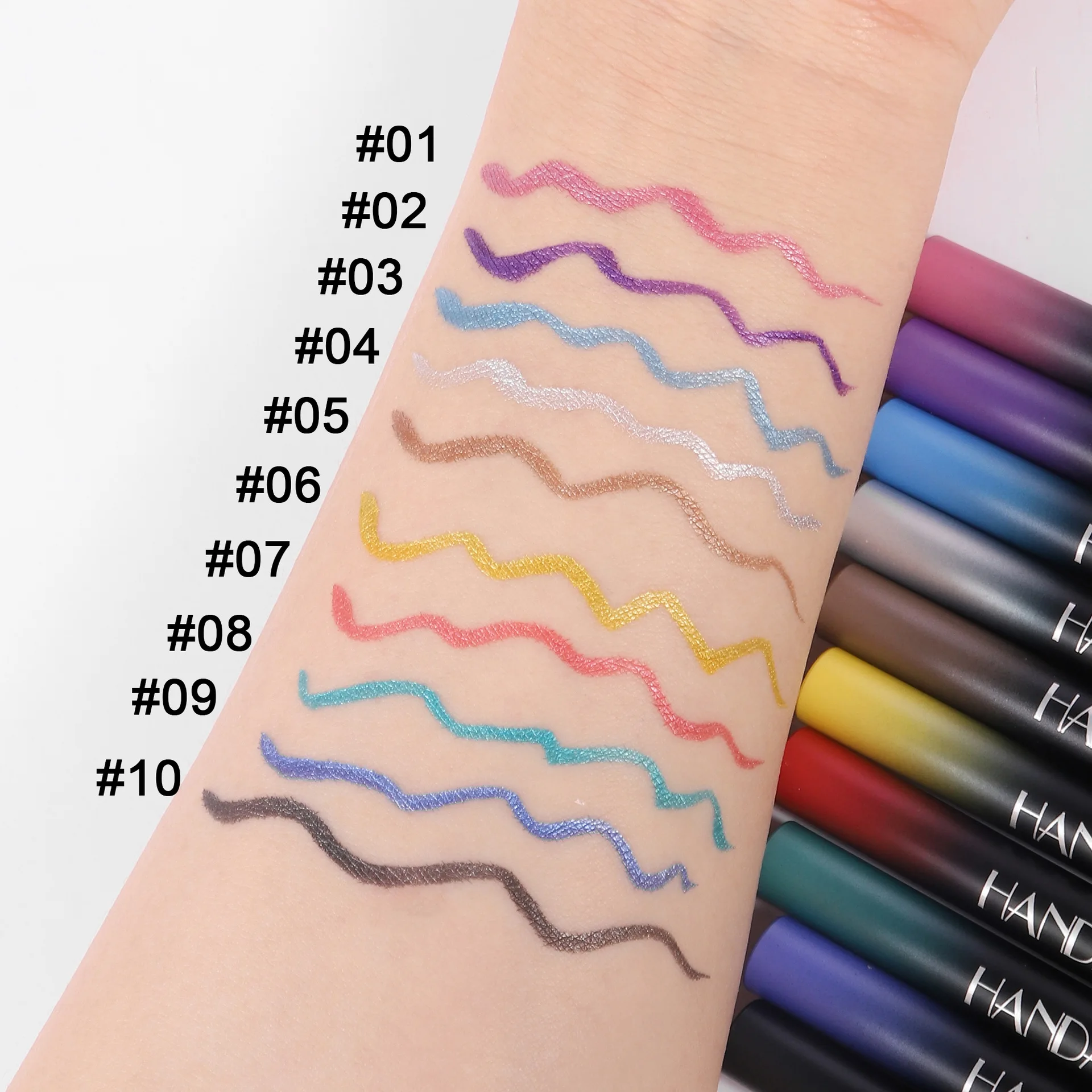 Stylo Eyeliner liquide métallique or violet, haute brillance, mise en évidence des yeux, étanche, séchage rapide, Ultra-fin, nacré, ligne pour les yeux noirs