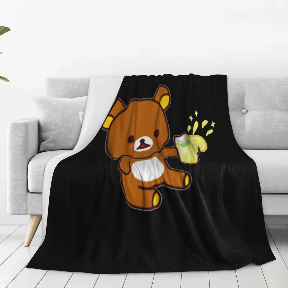 Cool Lemonade Milk And Mocha Cute Teddy Bears Blanket Fleece Sofa Throw Blankets For Home Bedroom Outdoor Throws Bedspread Quilt